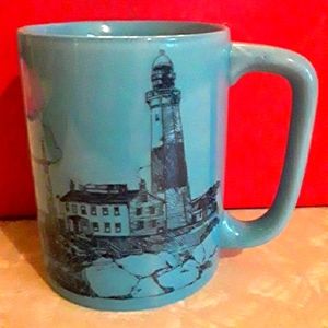 Otagiri Lighthouse Beach scene mug made in Japan